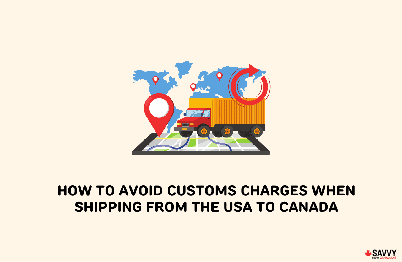 image showing an illustration of avoiding customs charges when shipping from the USA to Canada