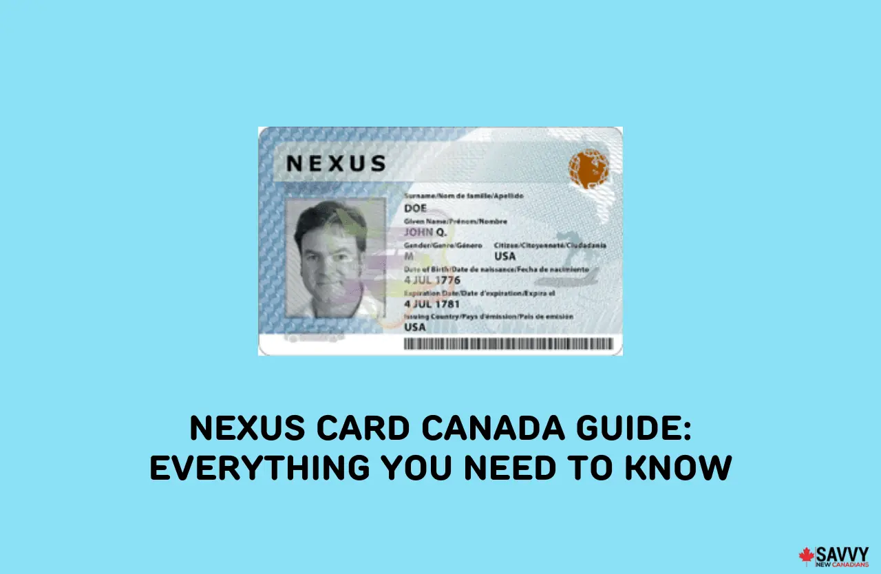 image showing a sample of nexus card