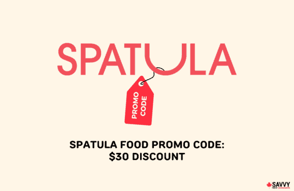 image showing spatula foods logo and texts providing promo code