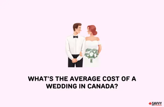 image showing an illustration of a canadian couple getting married