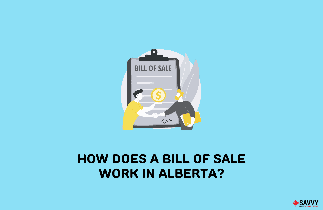 image showing an illustration of bill of sale in alberta