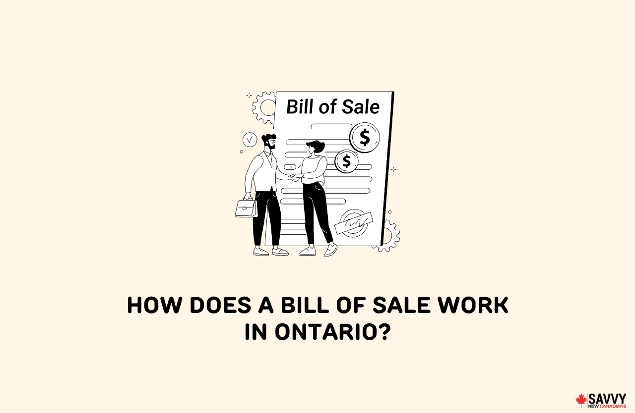 image showing an illustration of a bill of sale