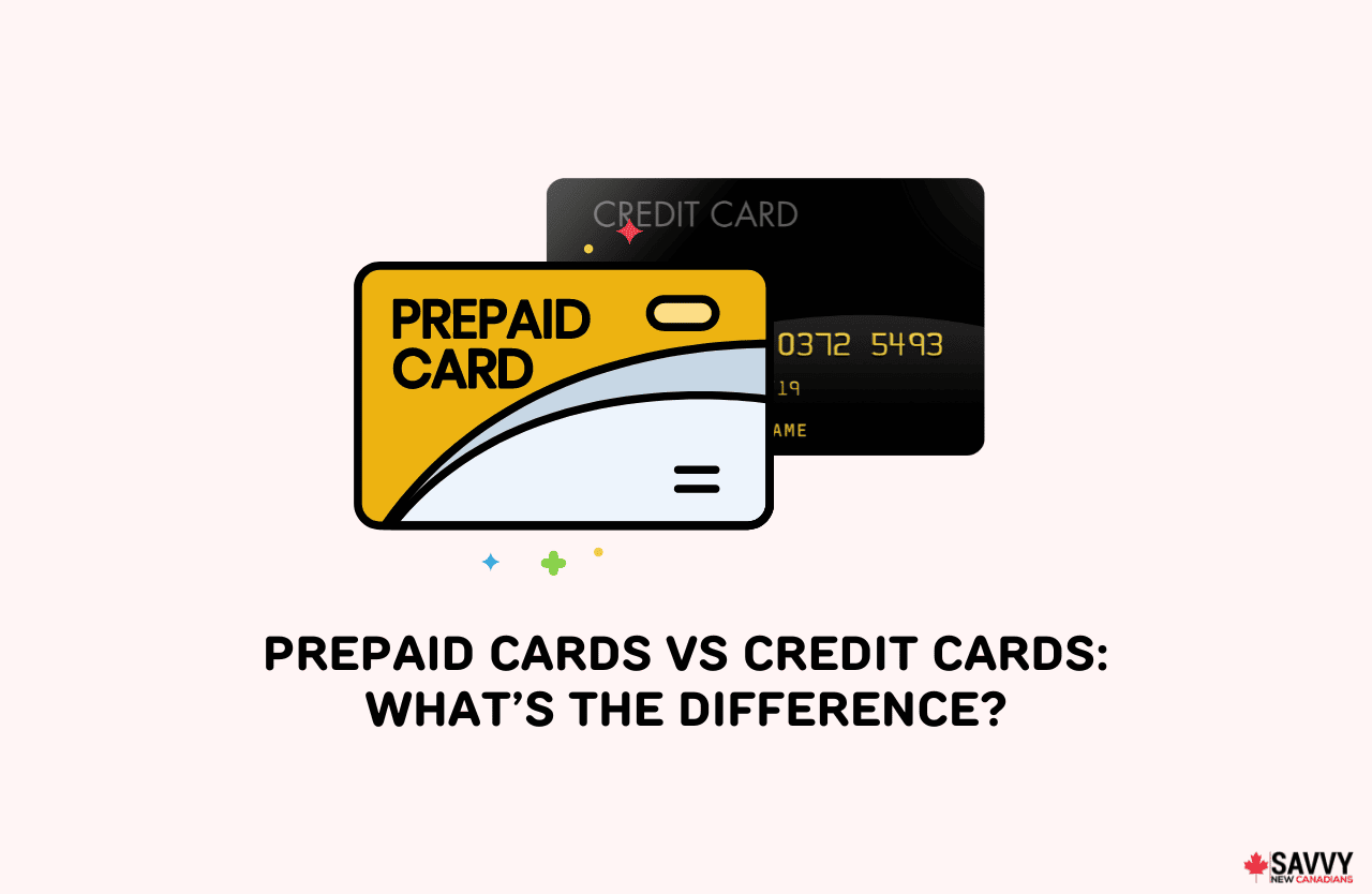 image showing an icon of prepaid card vs credit card