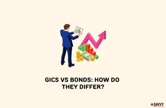 image showing an icon of a man investing in gic and bonds