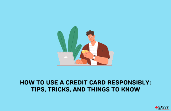 image showing a man making payment online using his credit card responsibly