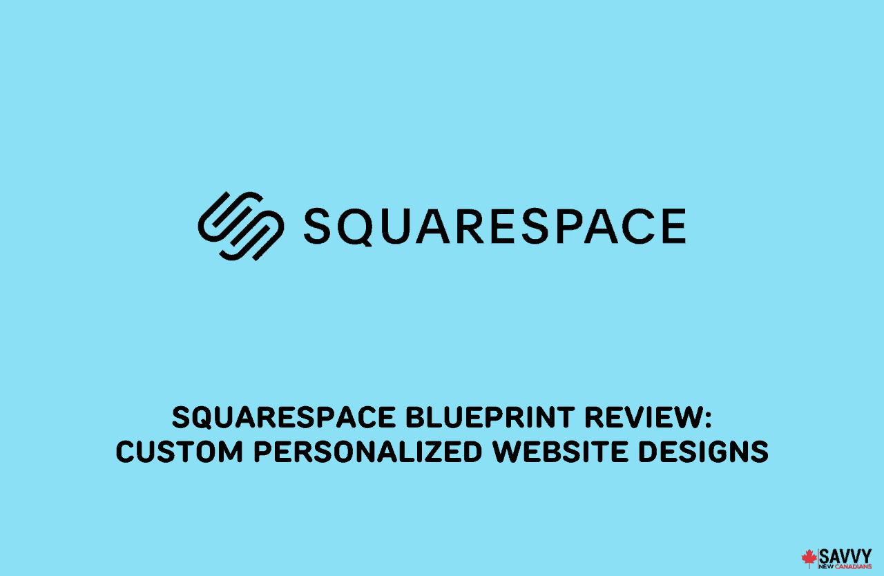 image showing squarespace logo and texts about squarespace blueprint