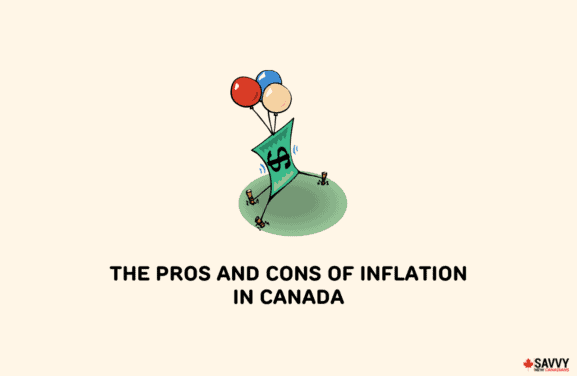 image showing an illustration of the pros and cons of inflation