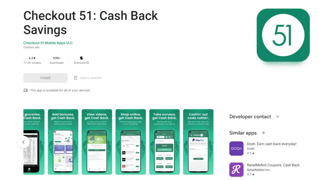 image showing checkout51 app