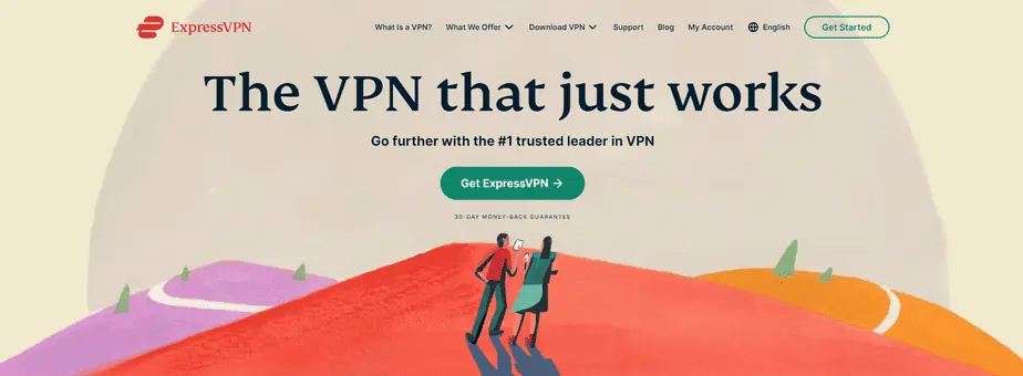 image showing express vpn website