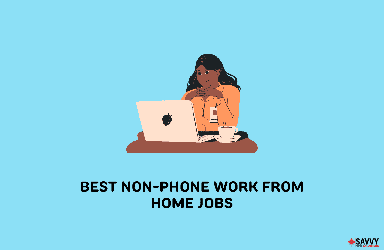 image showing a woman doing a non-phone work from home job