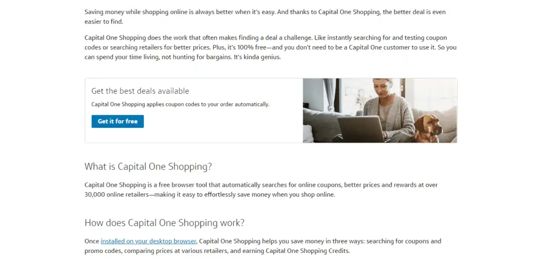 image showing capital one shopping browser extension