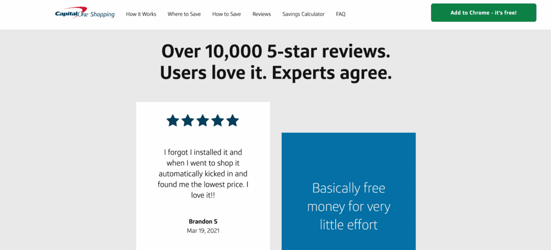 image showing capital one shopping reviews