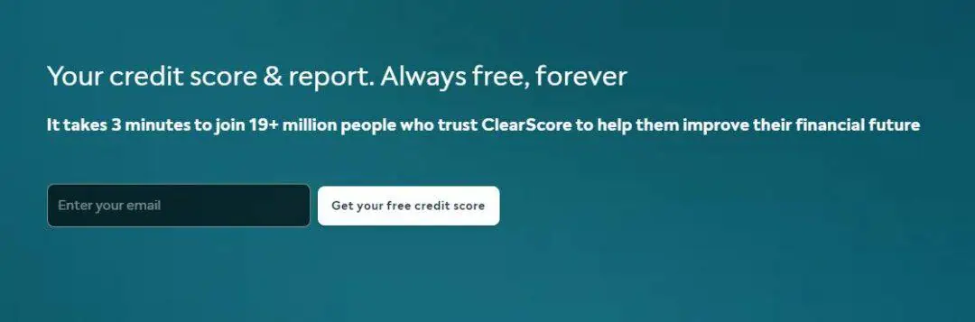 clearscore signup 1