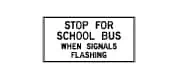 image showing stop for school bus sign