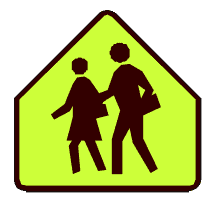 image showing a school area sign