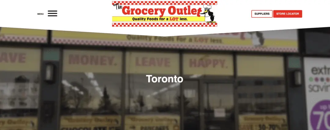 image showing the grocery outlet grocery store website
