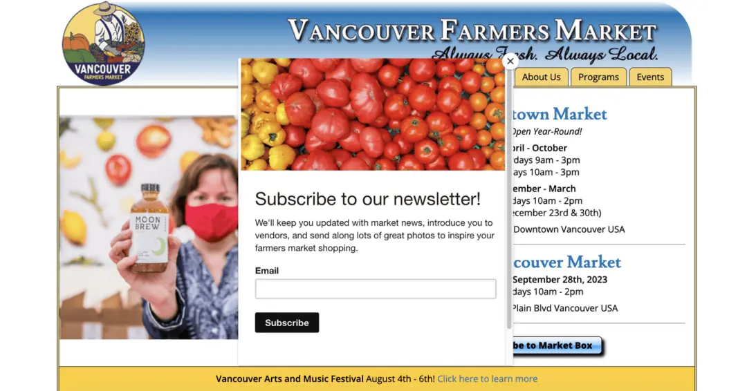 image showing vancouver farmers market grocery store