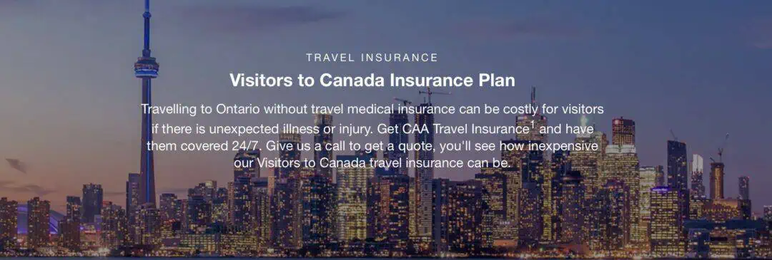 image showing caa visitors to canada insurance plan