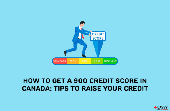 image showing an illustration of a man pushing his good credit score