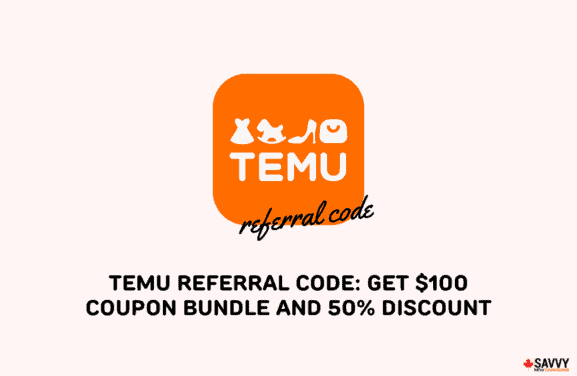 image showing temu logo and texts providing referral code