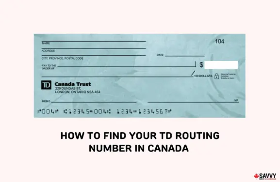 TD Routing Number in Canada-img